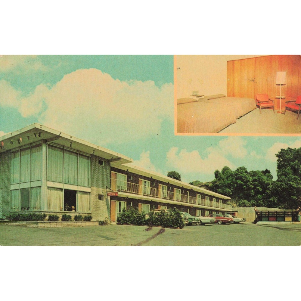 Vintage Skyway Motel Postcard Jersey City NJ Tonnelle Ave Dexter Press VG - Picture 1 of 2
